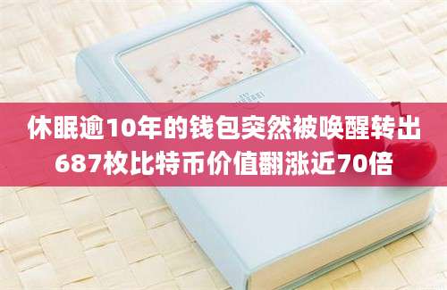 休眠逾10年的钱包突然被唤醒转出687枚比特币价值翻涨近70倍