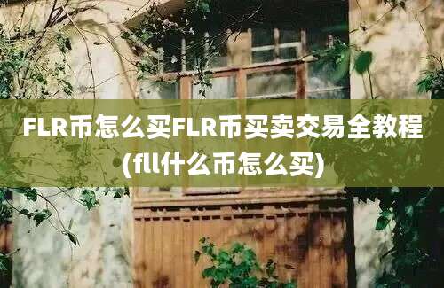 FLR币怎么买FLR币买卖交易全教程(fll什么币怎么买)