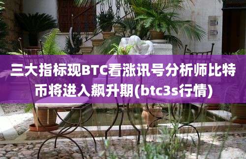 三大指标现BTC看涨讯号分析师比特币将进入飙升期(btc3s行情)