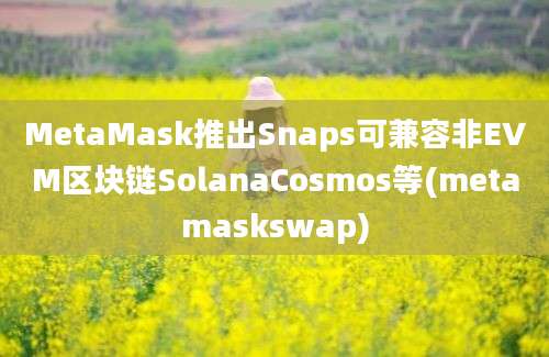 MetaMask推出Snaps可兼容非EVM区块链SolanaCosmos等(metamaskswap)