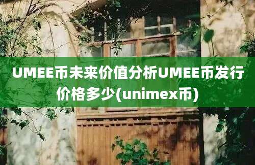 UMEE币未来价值分析UMEE币发行价格多少(unimex币)