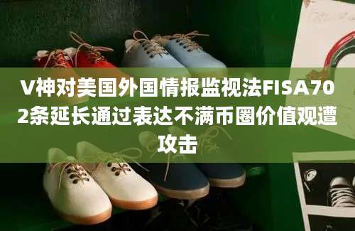 V神对美国外国情报监视法FISA702条延长通过表达不满币圈价值观遭攻击