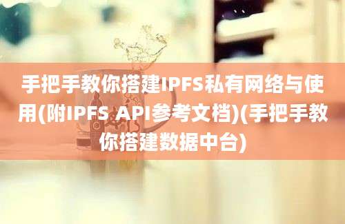 手把手教你搭建IPFS私有网络与使用(附IPFS API参考文档)(手把手教你搭建数据中台)