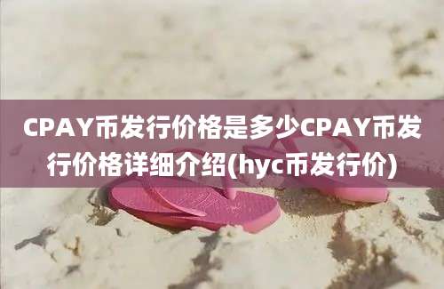 CPAY币发行价格是多少CPAY币发行价格详细介绍(hyc币发行价)