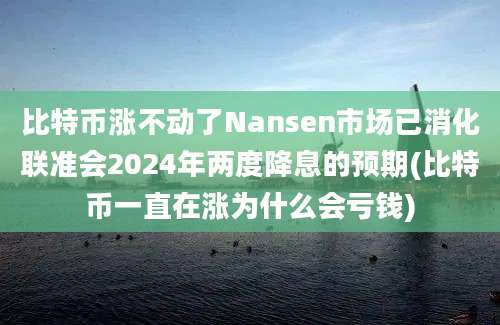 比特币涨不动了Nansen市场已消化联准会2024年两度降息的预期(比特币一直在涨为什么会亏钱)