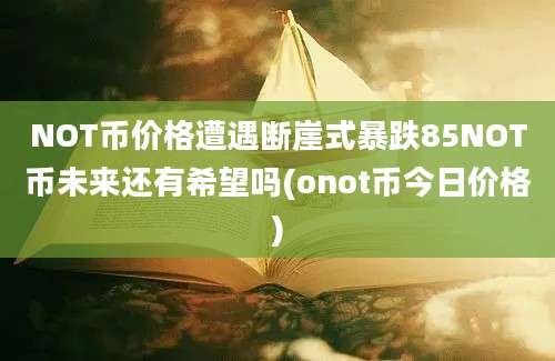 NOT币价格遭遇断崖式暴跌85NOT币未来还有希望吗(onot币今日价格)