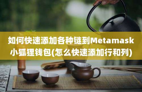 如何快速添加各种链到Metamask小狐狸钱包(怎么快速添加行和列)