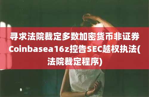 寻求法院裁定多数加密货币非证券Coinbasea16z控告SEC越权执法(法院裁定程序)