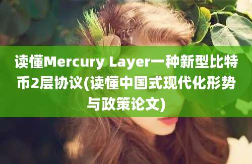 读懂Mercury Layer一种新型比特币2层协议(读懂中国式现代化形势与政策论文)