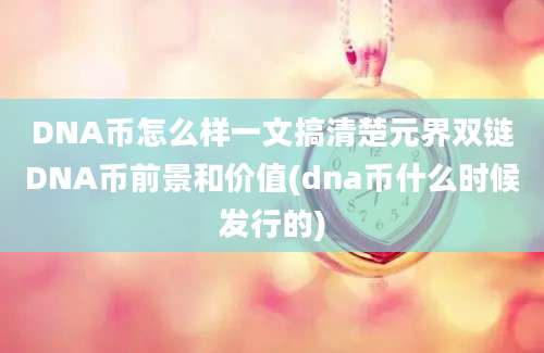 DNA币怎么样一文搞清楚元界双链DNA币前景和价值(dna币什么时候发行的)