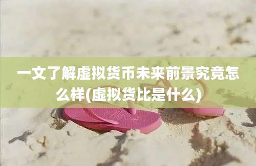 一文了解虚拟货币未来前景究竟怎么样(虚拟货比是什么)