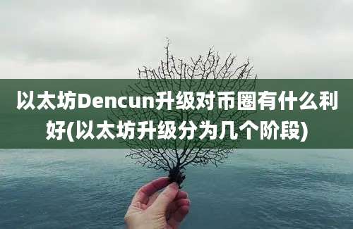 以太坊Dencun升级对币圈有什么利好(以太坊升级分为几个阶段)