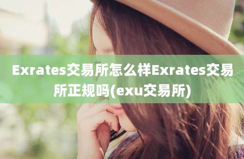 Exrates交易所怎么样Exrates交易所正规吗(exu交易所)