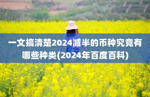 一文搞清楚2024减半的币种究竟有哪些种类(2024年百度百科)