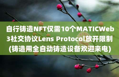 自行铸造NFT仅需10个MATICWeb3社交协议Lens Protocol放开限制(铸造用全自动铸造设备欢迎来电)