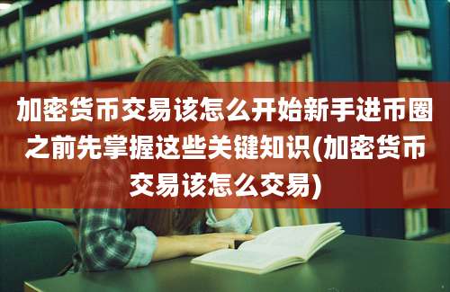 加密货币交易该怎么开始新手进币圈之前先掌握这些关键知识(加密货币交易该怎么交易)