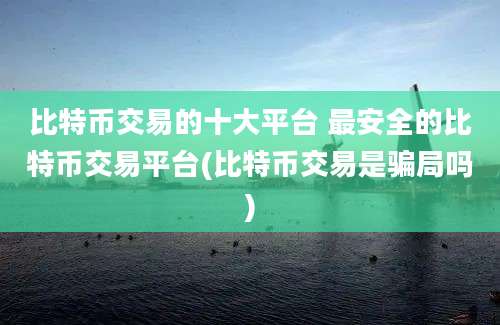 比特币交易的十大平台 最安全的比特币交易平台(比特币交易是骗局吗)