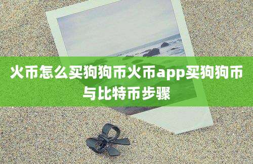 火币怎么买狗狗币火币app买狗狗币与比特币步骤