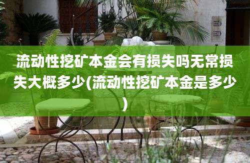 流动性挖矿本金会有损失吗无常损失大概多少(流动性挖矿本金是多少)