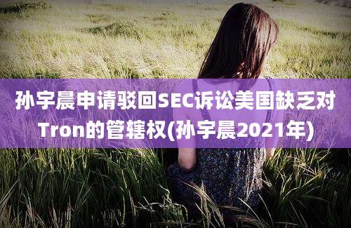 孙宇晨申请驳回SEC诉讼美国缺乏对Tron的管辖权(孙宇晨2021年)