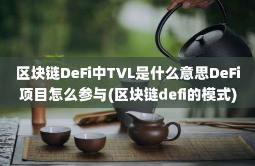 区块链DeFi中TVL是什么意思DeFi项目怎么参与(区块链defi的模式)