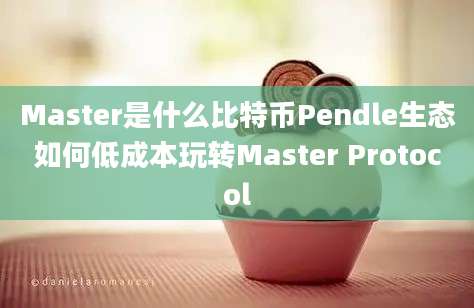 Master是什么比特币Pendle生态如何低成本玩转Master Protocol