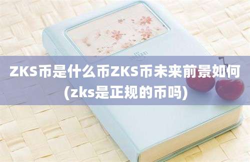 ZKS币是什么币ZKS币未来前景如何(zks是正规的币吗)