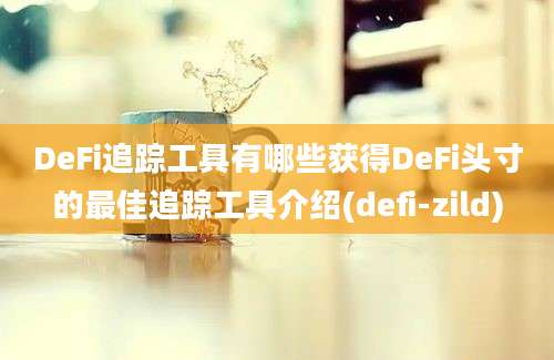 DeFi追踪工具有哪些获得DeFi头寸的最佳追踪工具介绍(defi-zild)