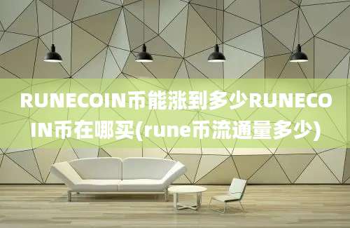 RUNECOIN币能涨到多少RUNECOIN币在哪买(rune币流通量多少)