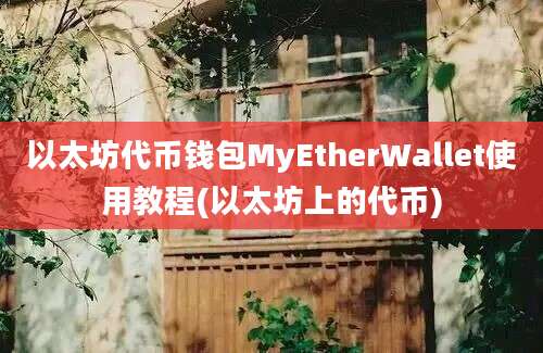 以太坊代币钱包MyEtherWallet使用教程(以太坊上的代币)