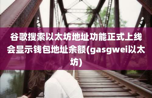 谷歌搜索以太坊地址功能正式上线会显示钱包地址余额(gasgwei以太坊)