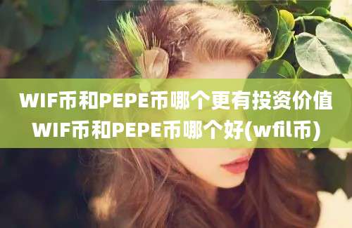 WIF币和PEPE币哪个更有投资价值WIF币和PEPE币哪个好(wfil币)