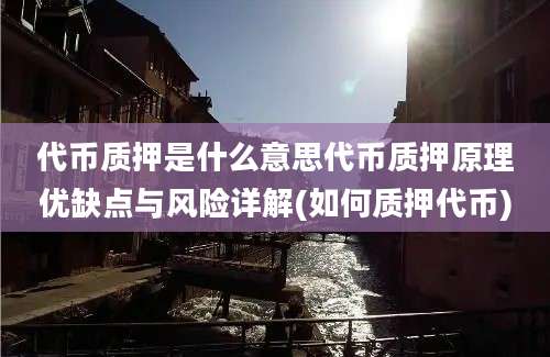 代币质押是什么意思代币质押原理优缺点与风险详解(如何质押代币)