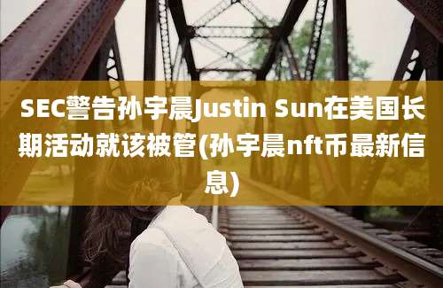 SEC警告孙宇晨Justin Sun在美国长期活动就该被管(孙宇晨nft币最新信息)