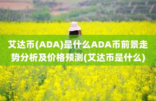 艾达币(ADA)是什么ADA币前景走势分析及价格预测(艾达币是什么)