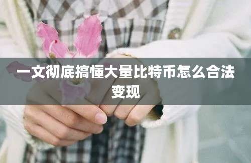 一文彻底搞懂大量比特币怎么合法变现