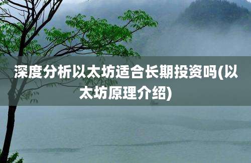 深度分析以太坊适合长期投资吗(以太坊原理介绍)