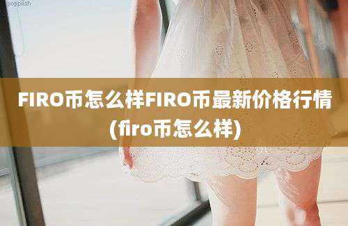 FIRO币怎么样FIRO币最新价格行情(firo币怎么样)