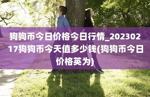 狗狗币今日价格今日行情_20230217狗狗币今天值多少钱(狗狗币今日价格英为)