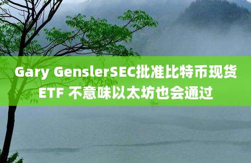 Gary GenslerSEC批准比特币现货ETF 不意味以太坊也会通过