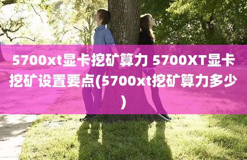 5700xt显卡挖矿算力 5700XT显卡挖矿设置要点(5700xt挖矿算力多少)