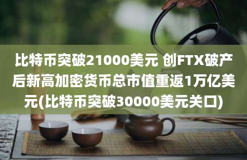 比特币突破21000美元 创FTX破产后新高加密货币总市值重返1万亿美元(比特币突破30000美元关口)