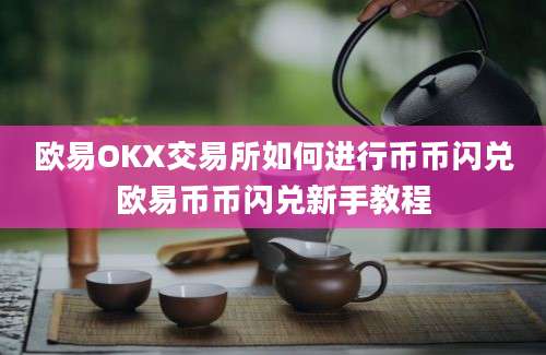 欧易OKX交易所如何进行币币闪兑欧易币币闪兑新手教程