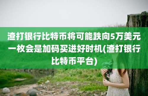 渣打银行比特币将可能跌向5万美元一枚会是加码买进好时机(渣打银行比特币平台)