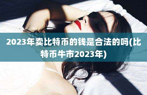 2023年卖比特币的钱是合法的吗(比特币牛市2023年)