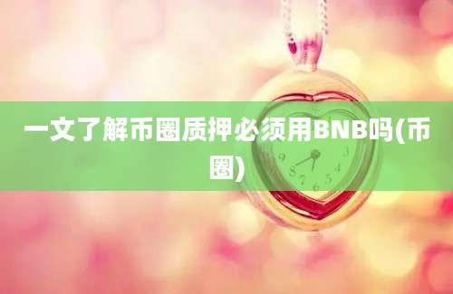 一文了解币圈质押必须用BNB吗(币圈)