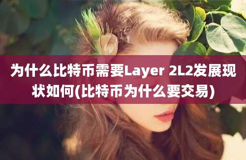 为什么比特币需要Layer 2L2发展现状如何(比特币为什么要交易)