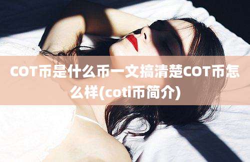 COT币是什么币一文搞清楚COT币怎么样(coti币简介)