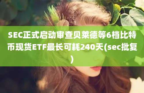 SEC正式启动审查贝莱德等6档比特币现货ETF最长可耗240天(sec批复)