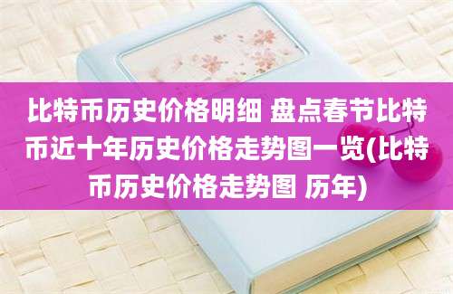 比特币历史价格明细 盘点春节比特币近十年历史价格走势图一览(比特币历史价格走势图 历年)